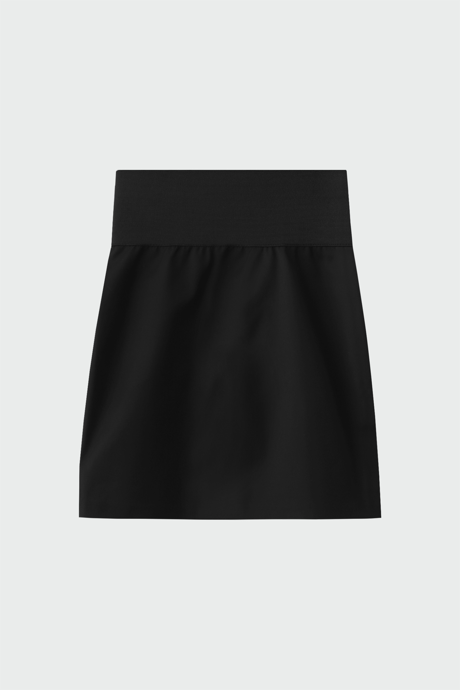 Beli Lastikli Mini Siyah Kadın Etek