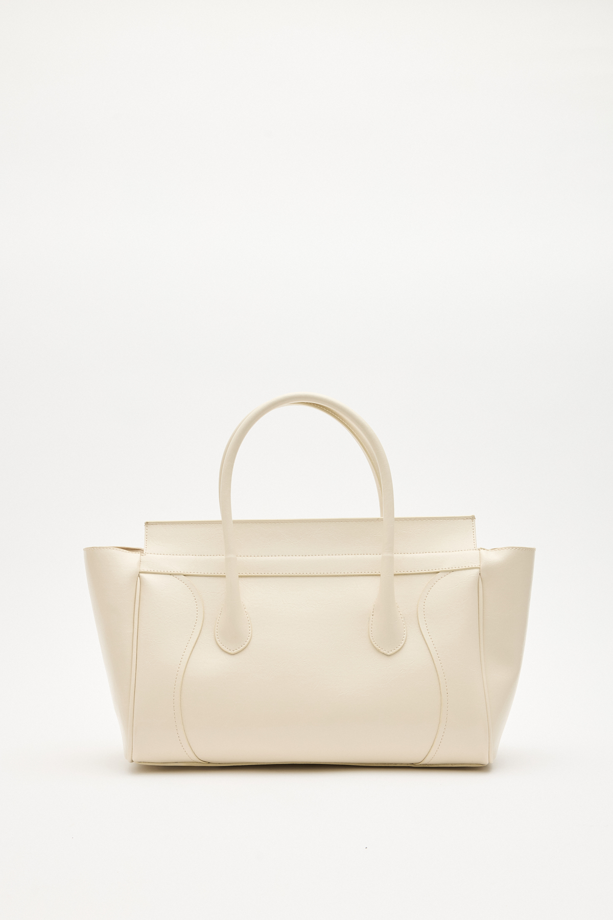 Fermuar Detaylı Geniş Form Kemik Kadın Çanta