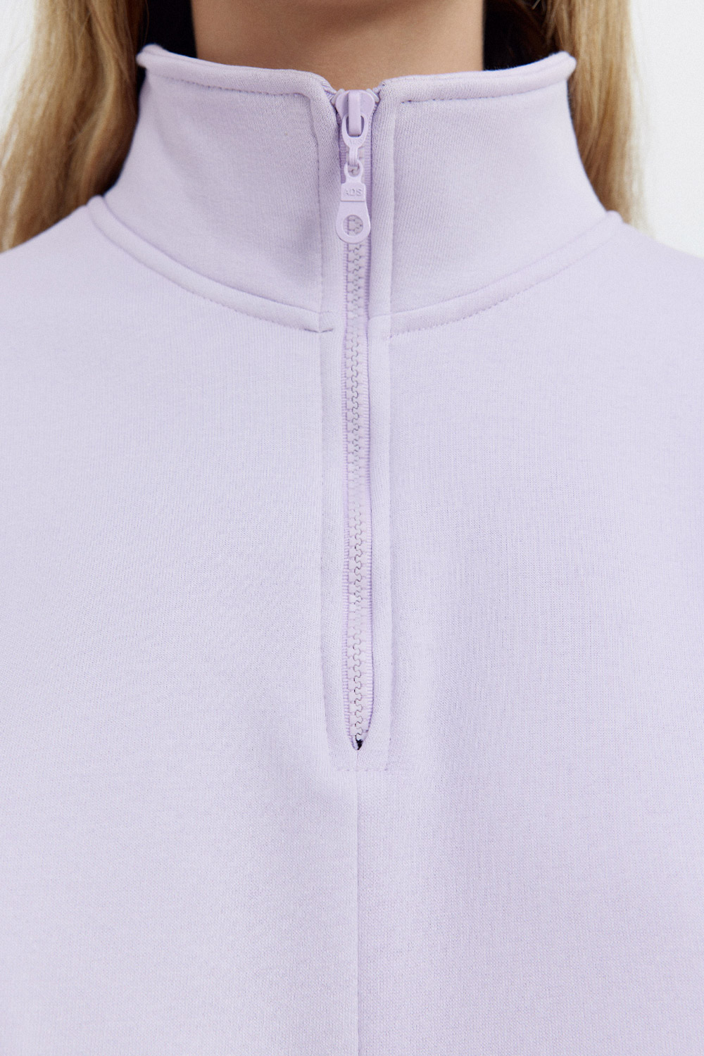 Fermuarlı Pasific Grove Lila Kadın Sweatshirt