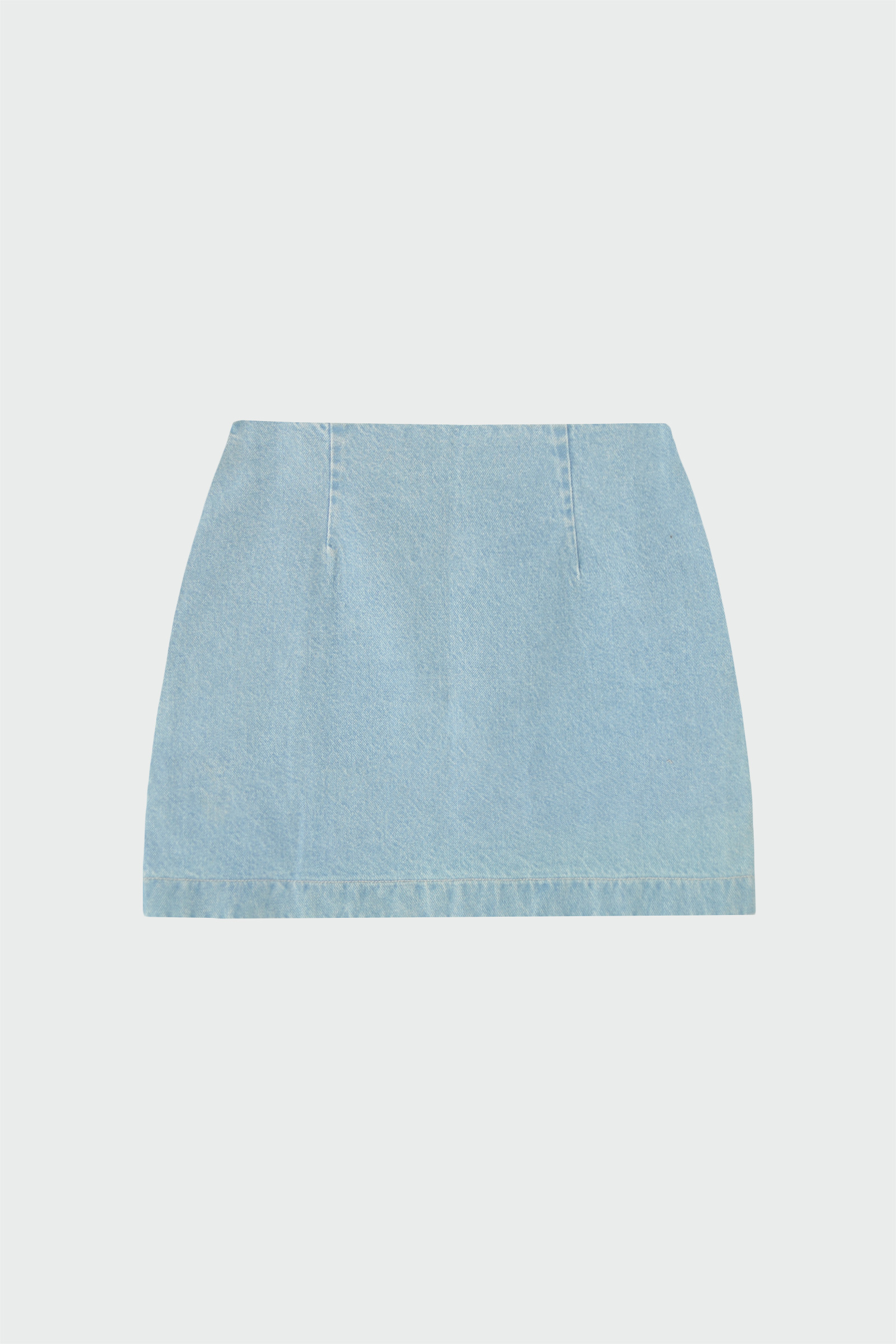 Full Taşlı Denim Mini Açık Mavi Kadın Etek