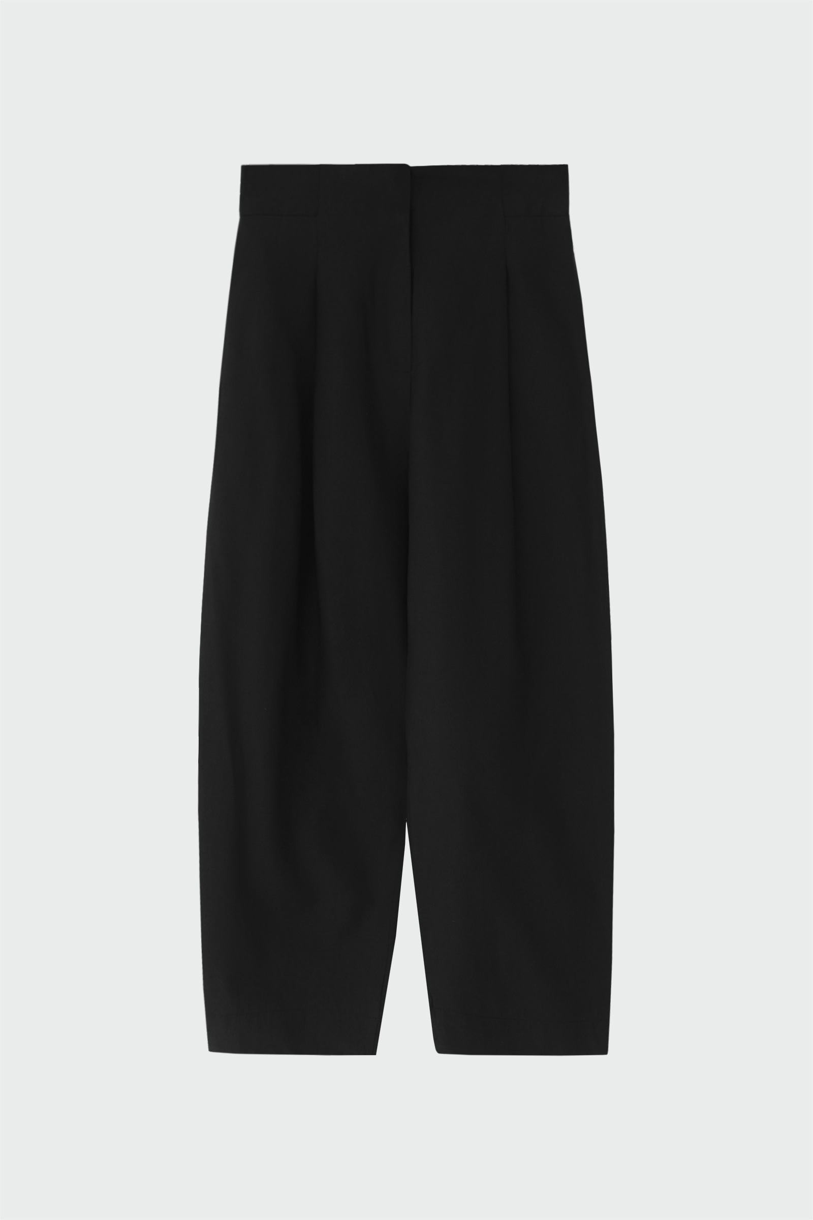 Gizli Düğmeli Slouchy Siyah Kadın Pantolon