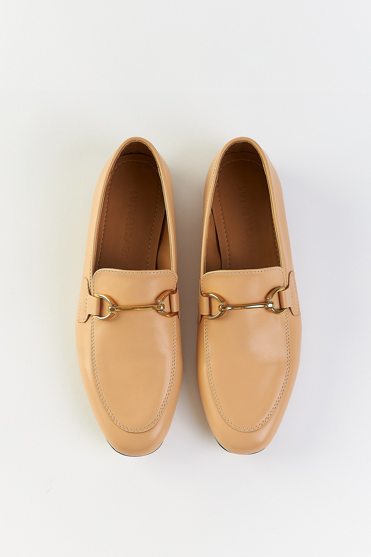 Gold Toka Detaylı Loafer Cappucino Kadın Babet