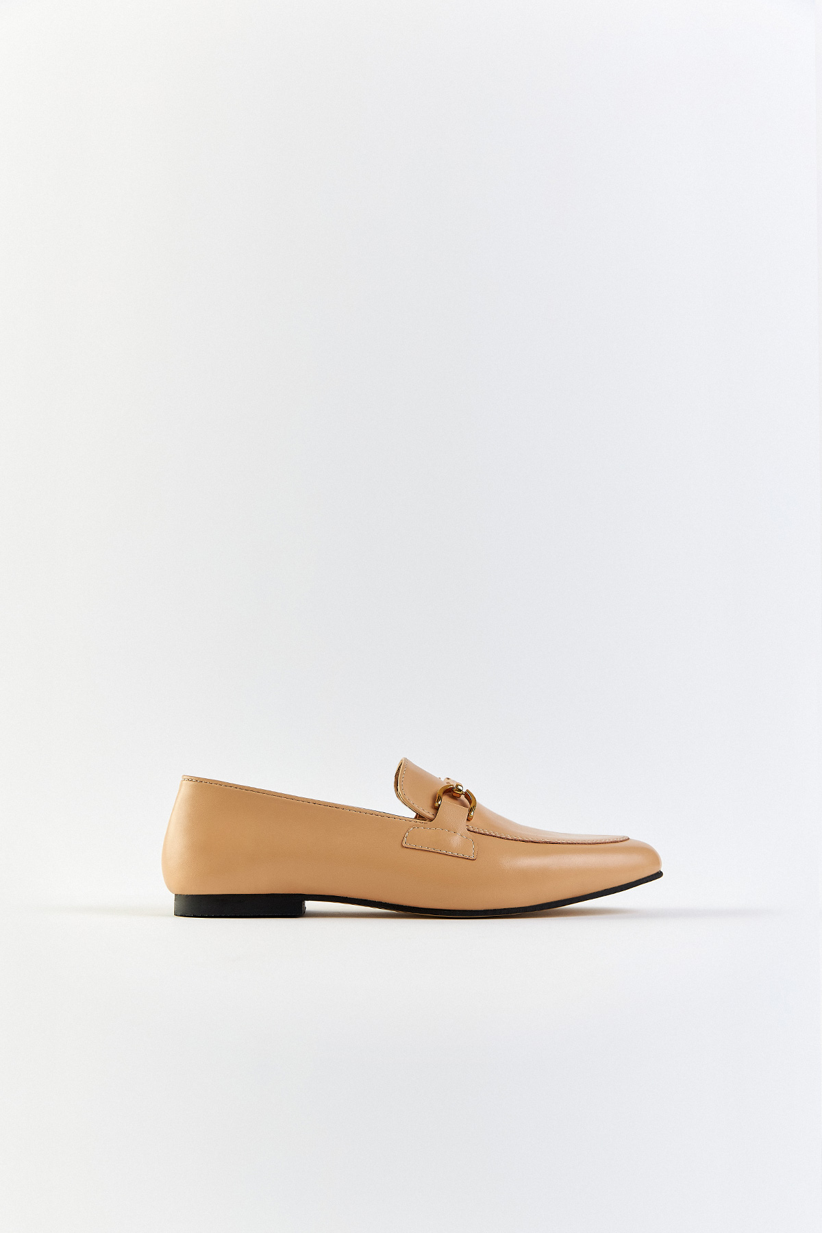 Gold Toka Detaylı Loafer Cappucino Kadın Babet
