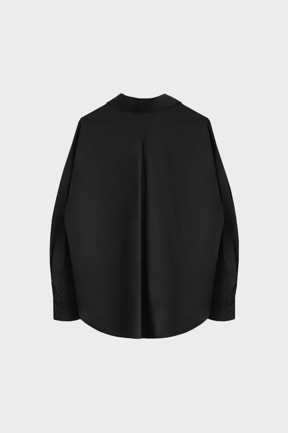 Oversize Basic Siyah Kadın Gömlek