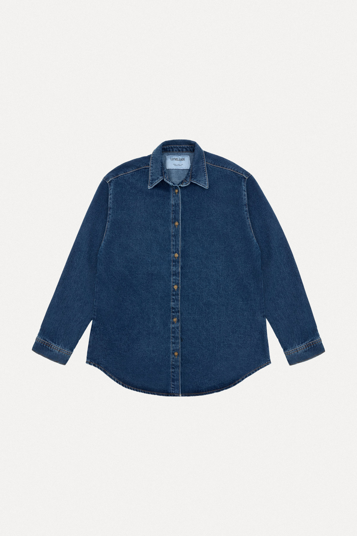 Denim Mavi Kadın Gömlek