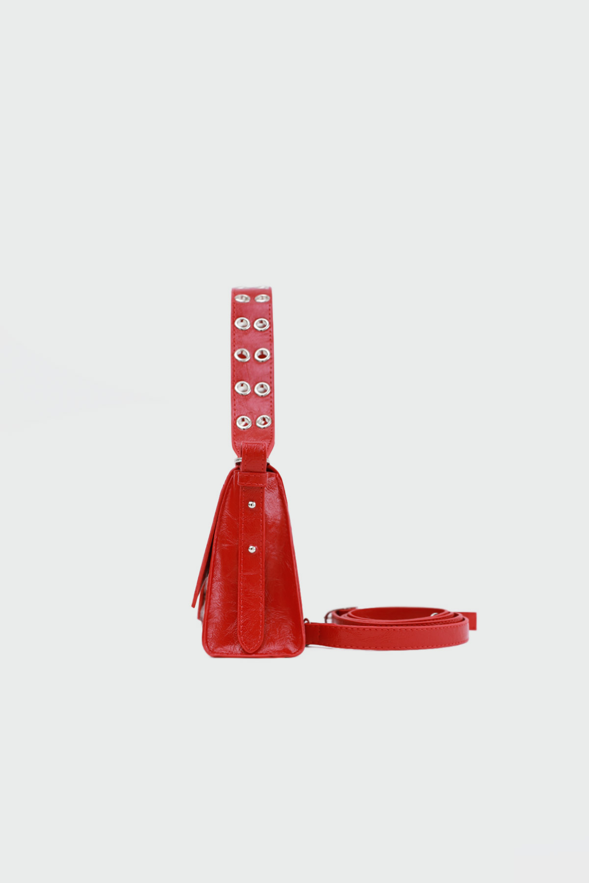 Halka Detaylı Asimetrik Kırmızı Kadın Çanta