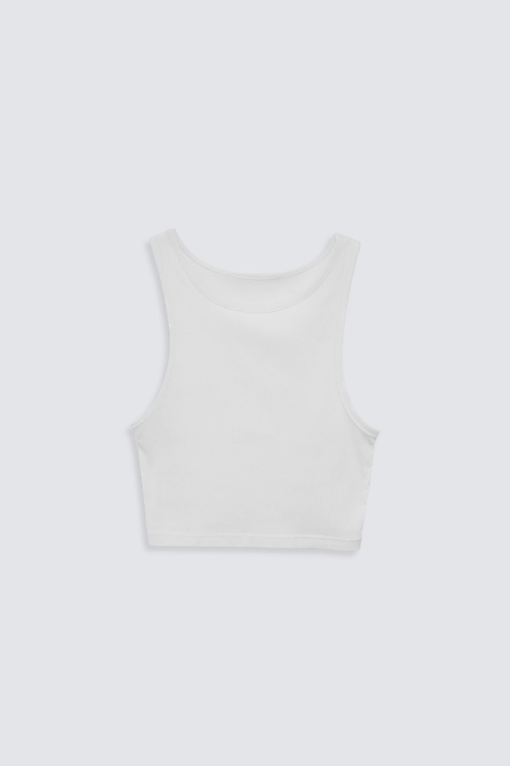 HALTER YAKA FİTİLLİ Beyaz Kadın Crop Top