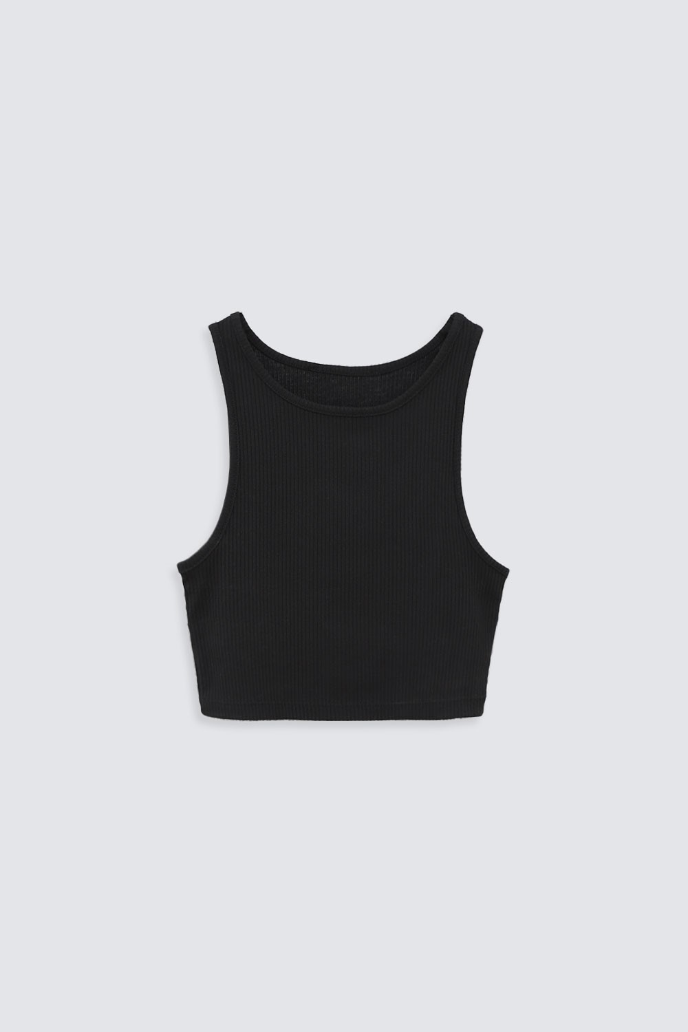 HALTER YAKA FİTİLLİ Siyah Kadın Crop Top