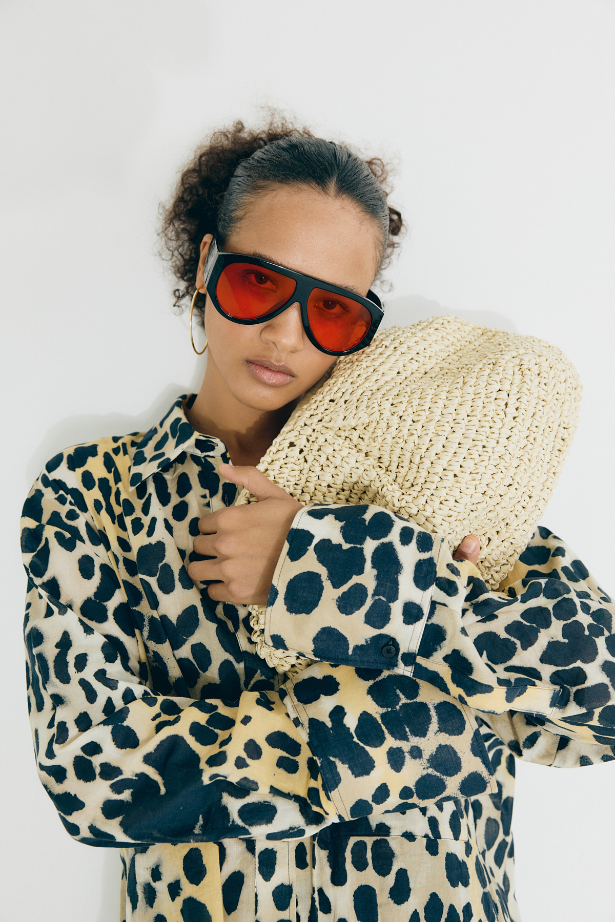 Hasır Dokulu Zincir Askılı Bej Hasır Kadın Çanta