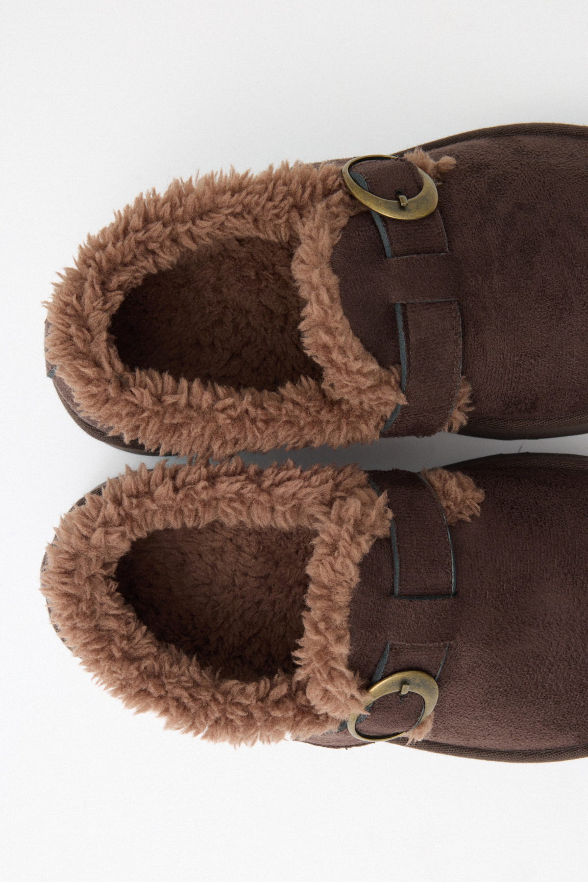 İçi Kürklü Eskitme Tokalı Acı Kahve Süet Kadın Bot