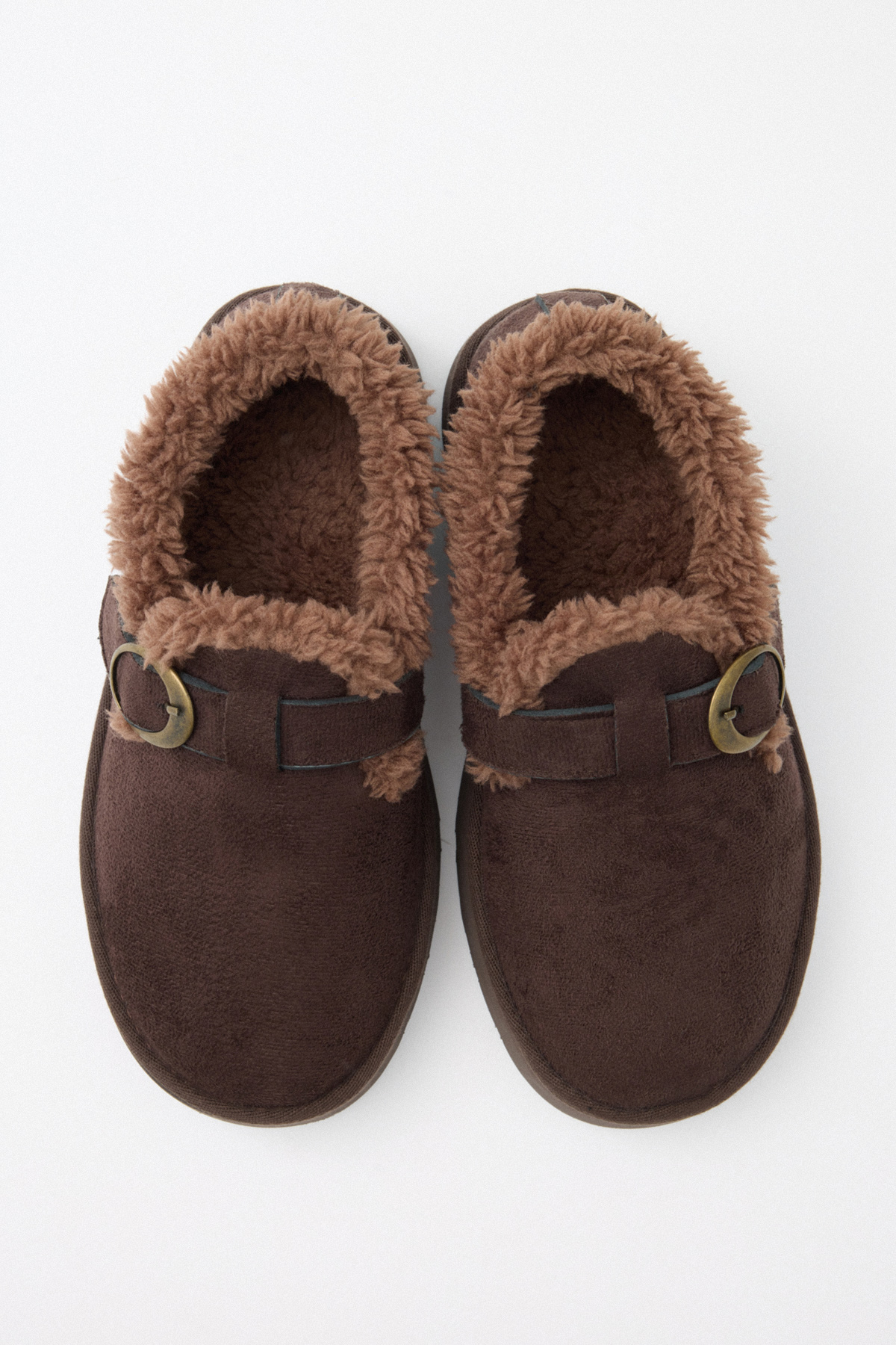 İçi Kürklü Eskitme Tokalı Acı Kahve Süet Kadın Bot