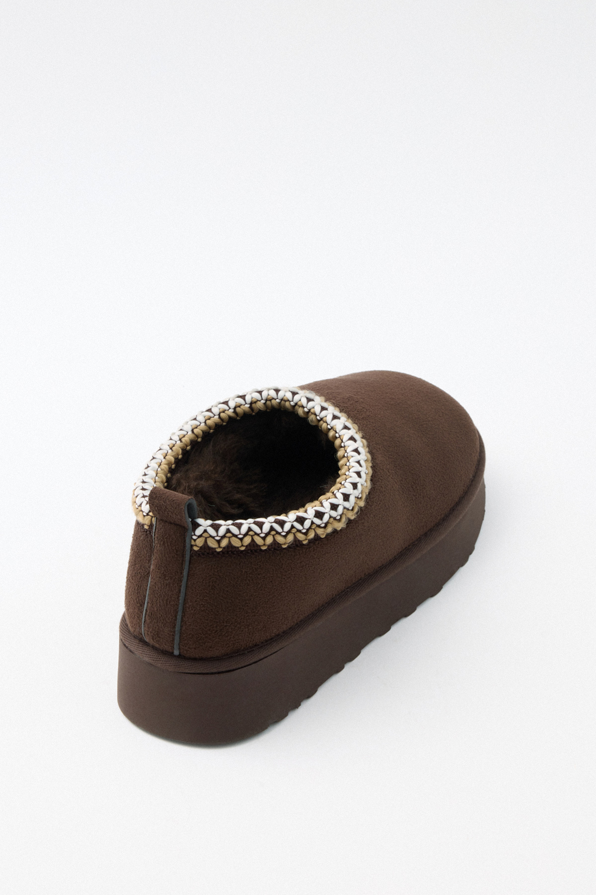 İçi Kürklü İşleme Detaylı Acı Kahve Süet Kadın Bot