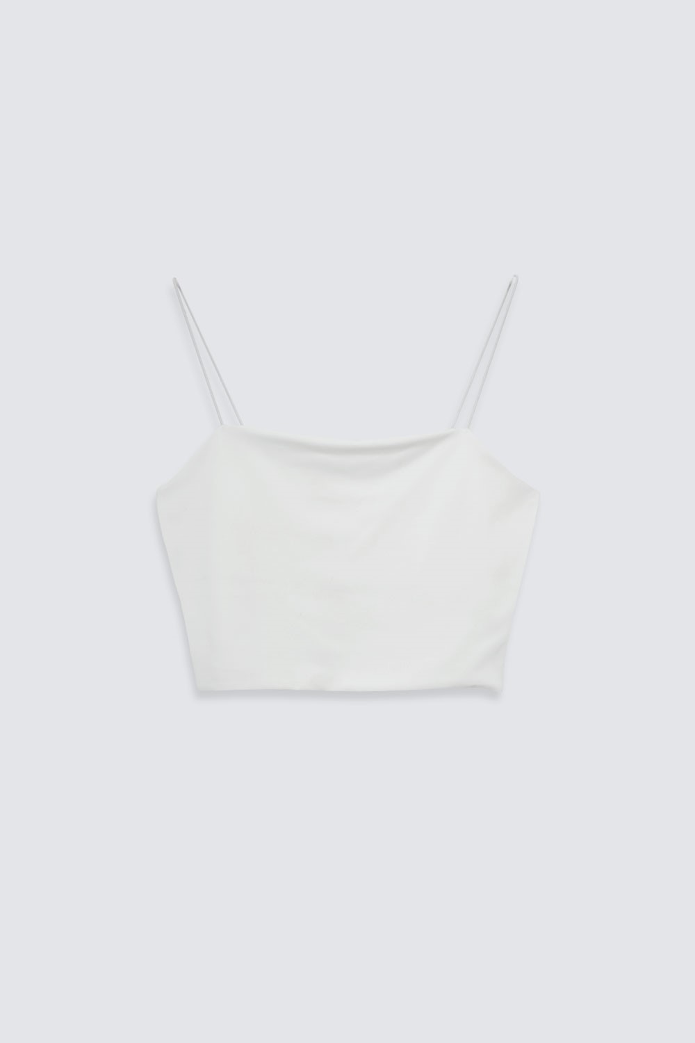 İP ASKILI Beyaz Kadın Crop Top