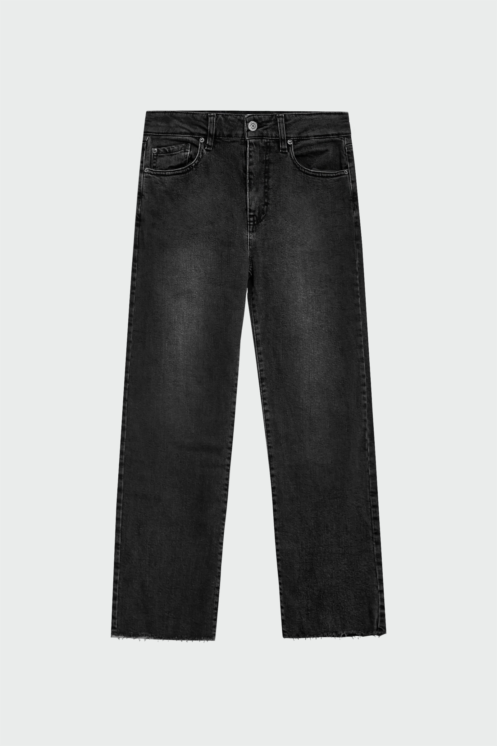 Yıkamalı Straight Füme Kadın Jean