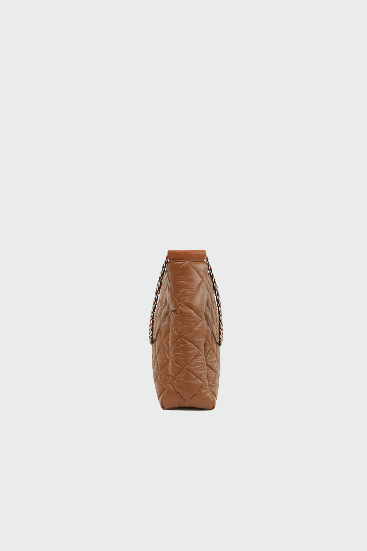 Kapitone Zincirli Shopper Taba Kadın Çanta