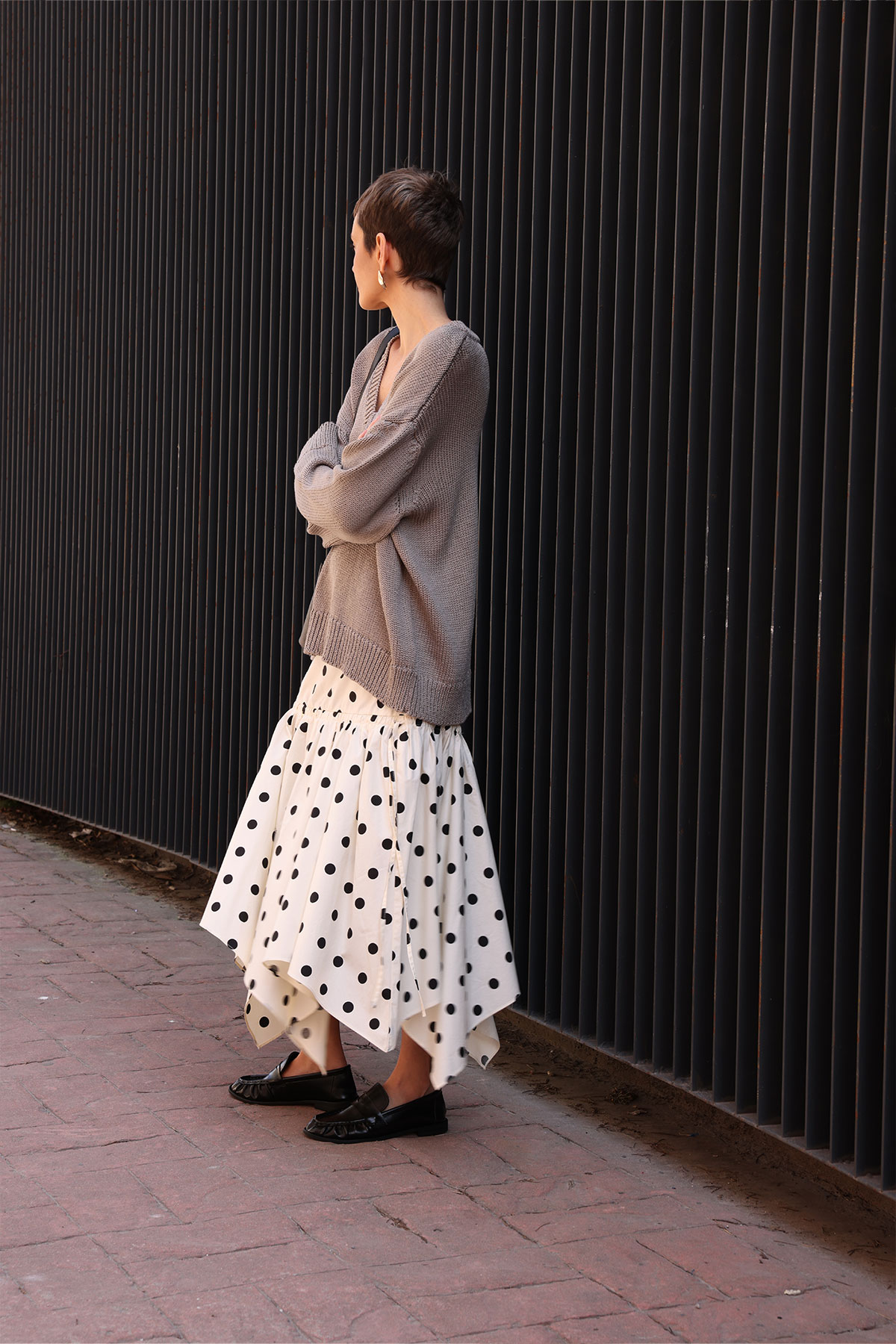 Klasik Deri Görünümlü Oval Burun Siyah Kadın Loafer