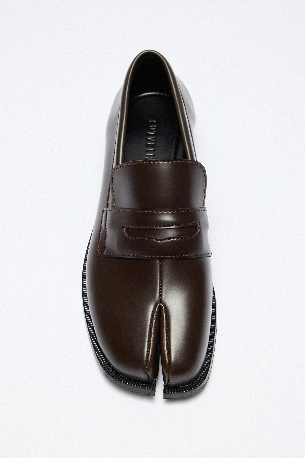 Parmak Arası Klasik Loafer Acı Kahve Kadın Split-Toe