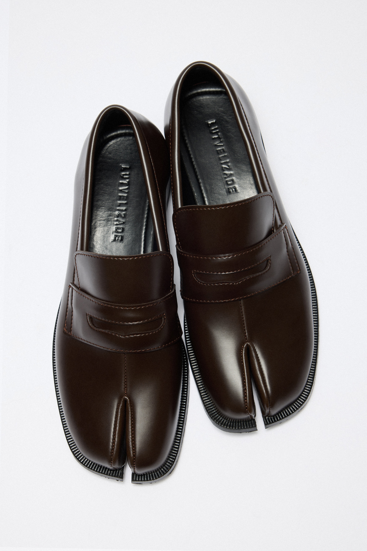 Parmak Arası Klasik Loafer Acı Kahve Kadın Split-Toe