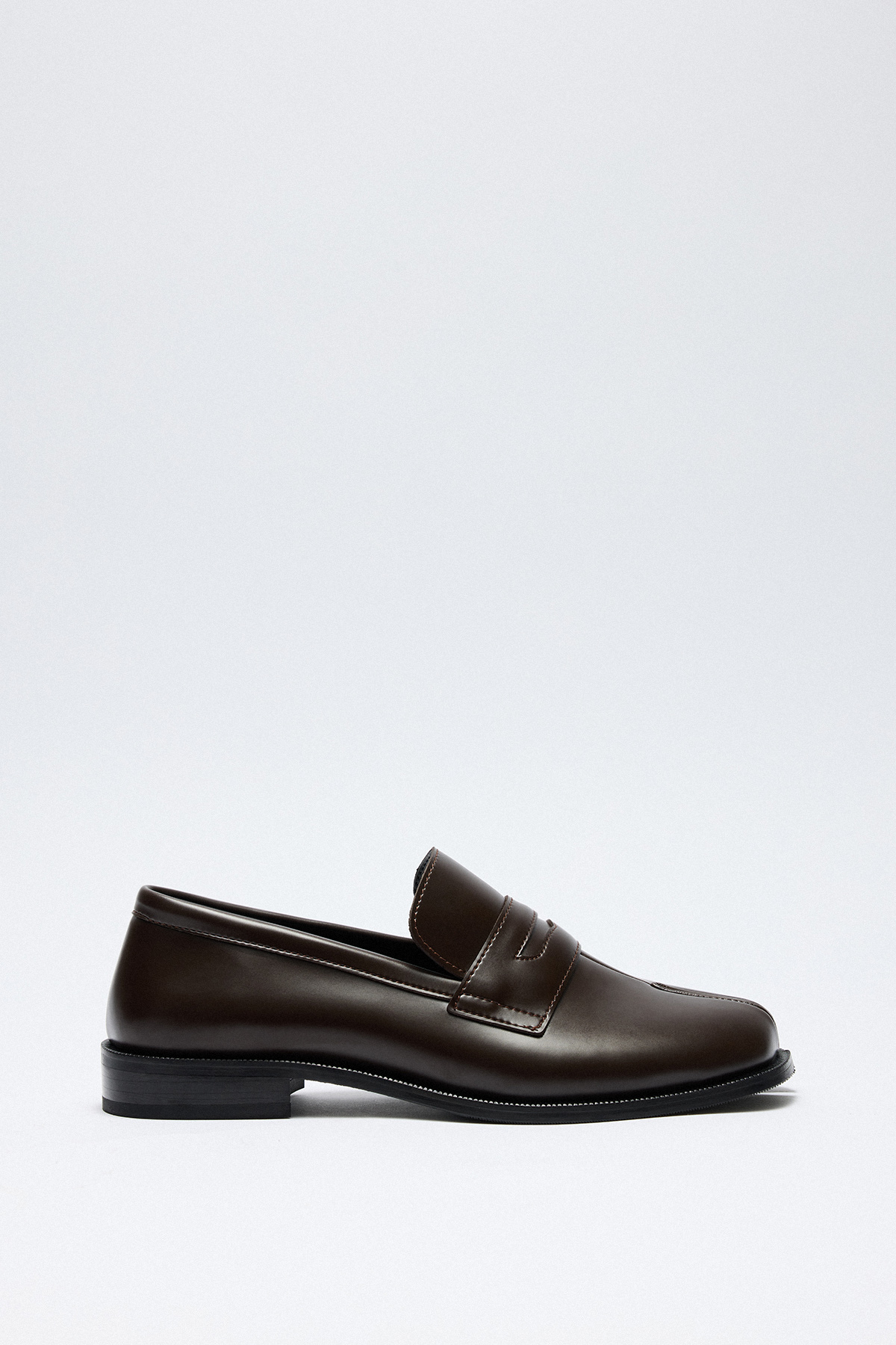 Parmak Arası Klasik Loafer Acı Kahve Kadın Split-Toe