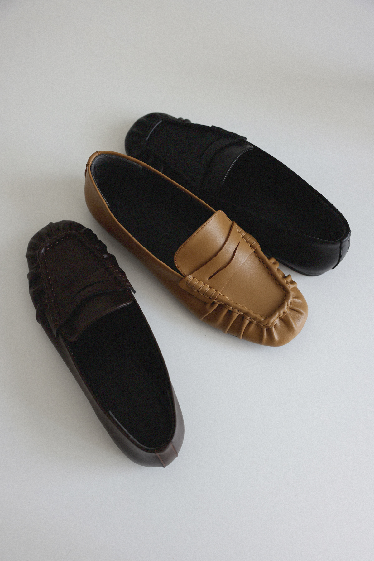 Büzgülü Loafer Acı Kahve Kadın Babet