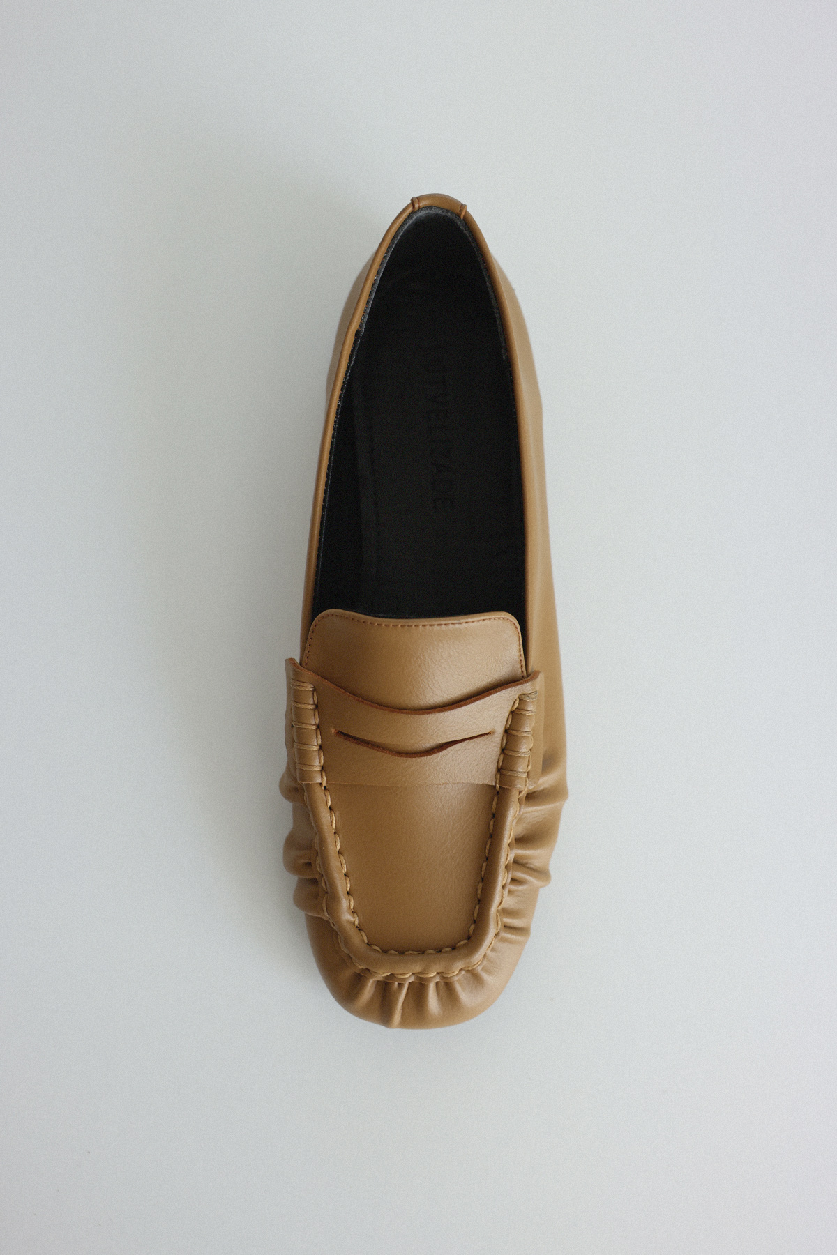 Büzgülü Loafer Karamel Kadın Babet