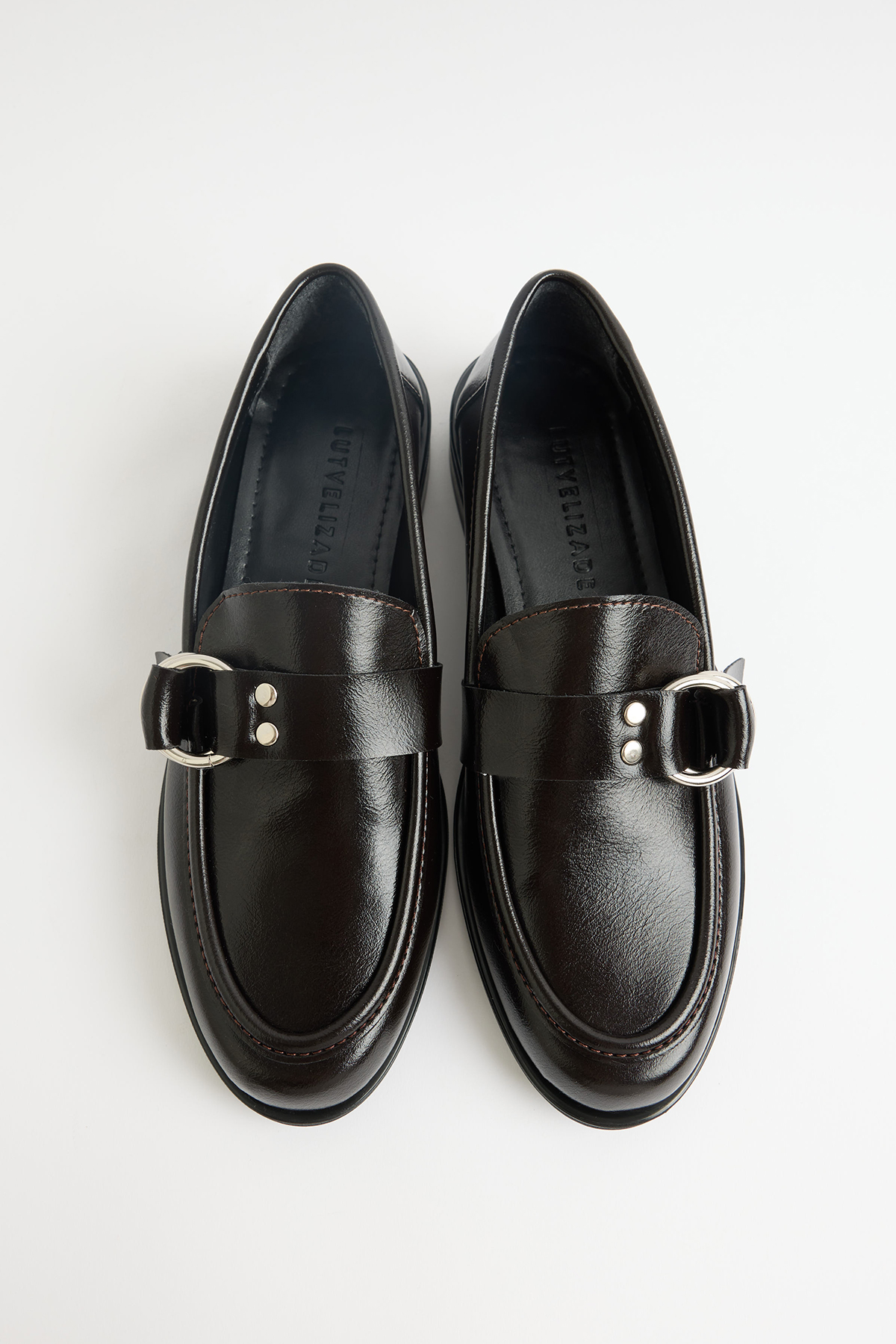 Metal Toka Detaylı Acı Kahve Kadın Loafer