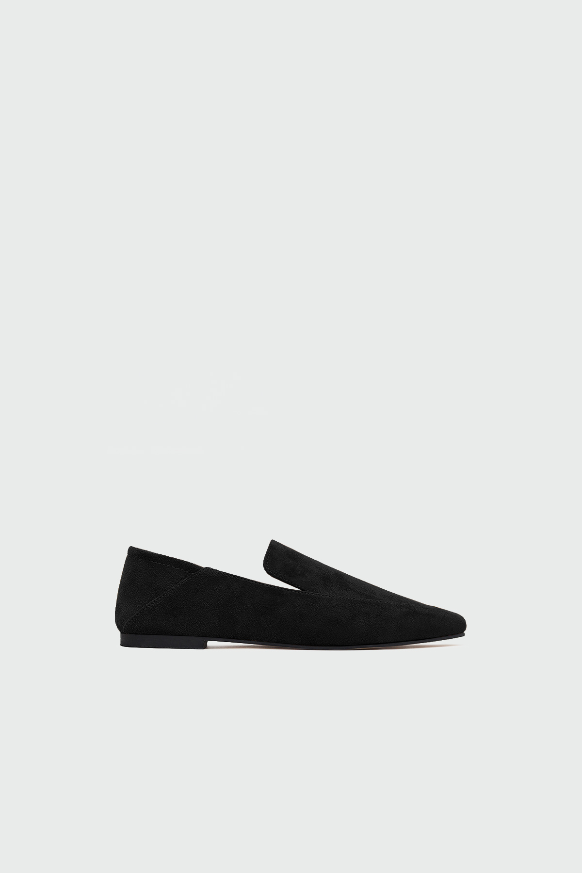Loafer Siyah Süet Kadın Babet