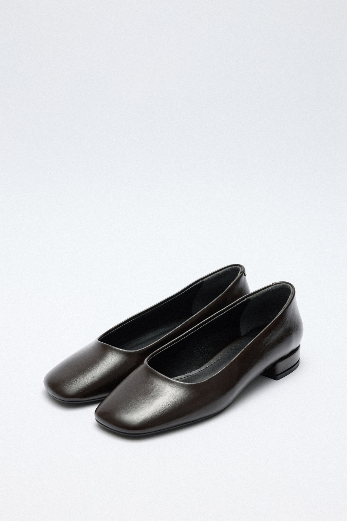 Mini Topuklu Acı Kahve Kadın Babet