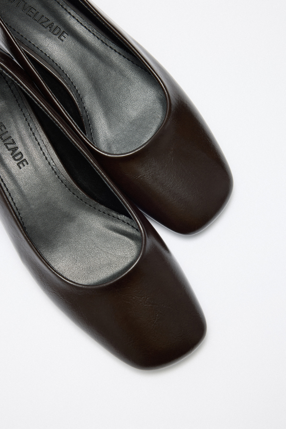 Mini Topuklu Acı Kahve Kadın Babet