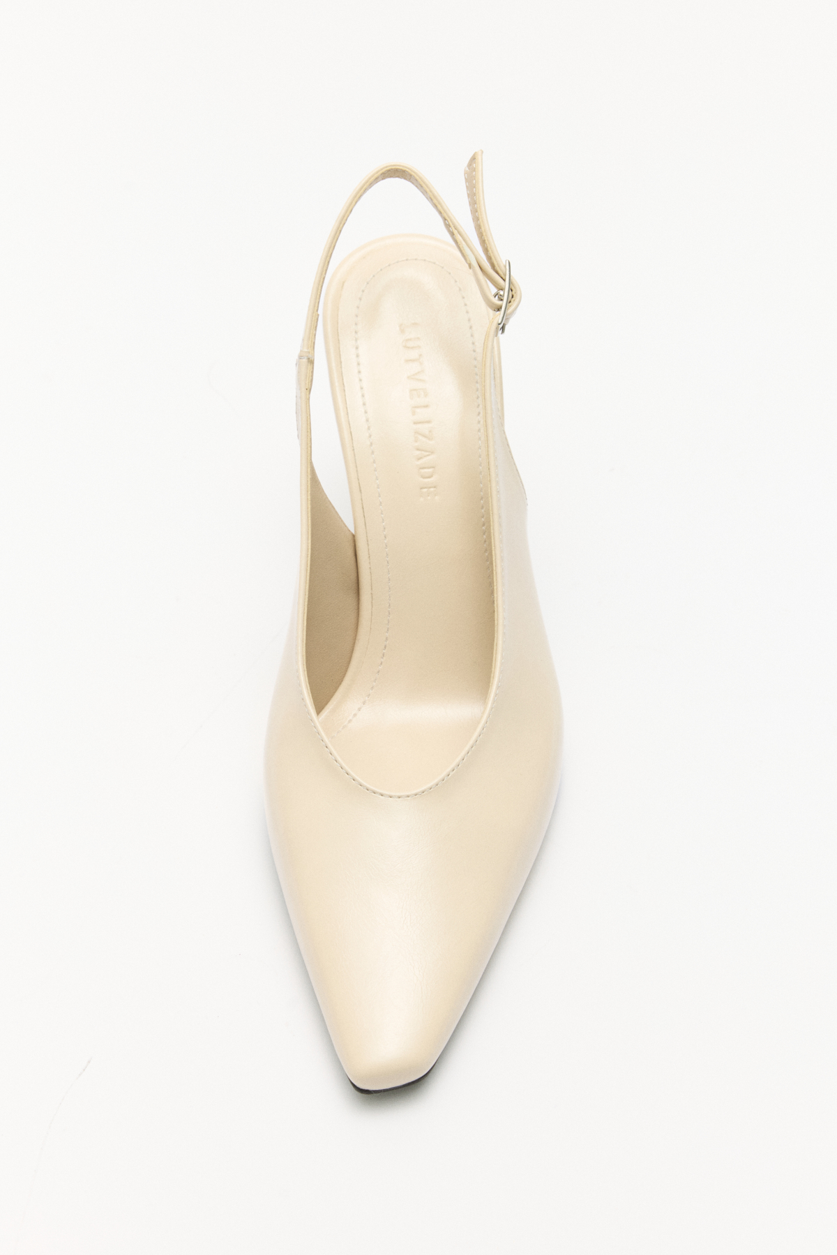 Minimal Asimetrik Küt Burun Kemik Kadın Topuklu