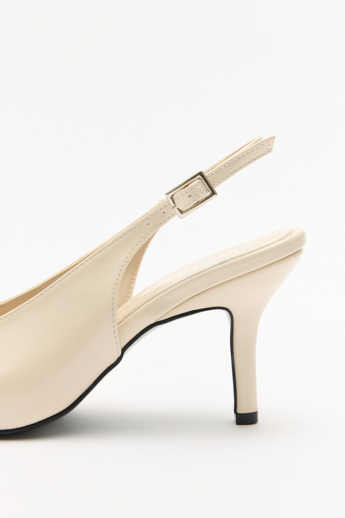 Minimal Asimetrik Küt Burun Kemik Kadın Topuklu