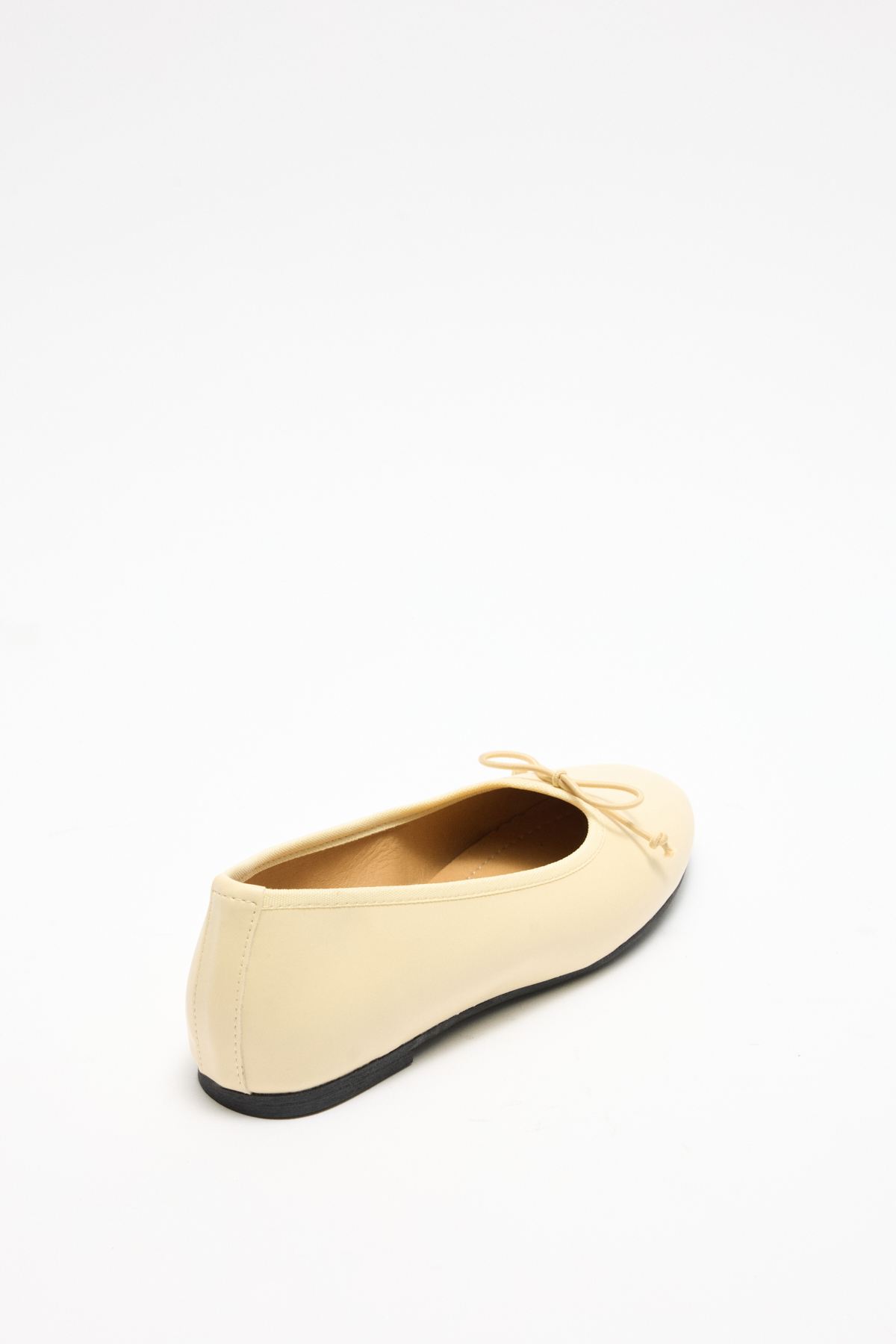 Minimal Kurdele Detaylı Açık Sarı Kadın Babet