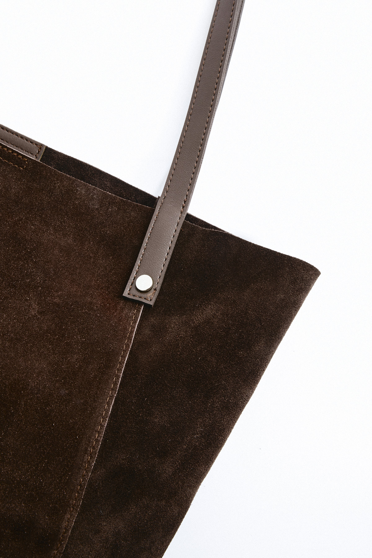 Ön Cepli Shopper Acı Kahve Süet Kadın Çanta