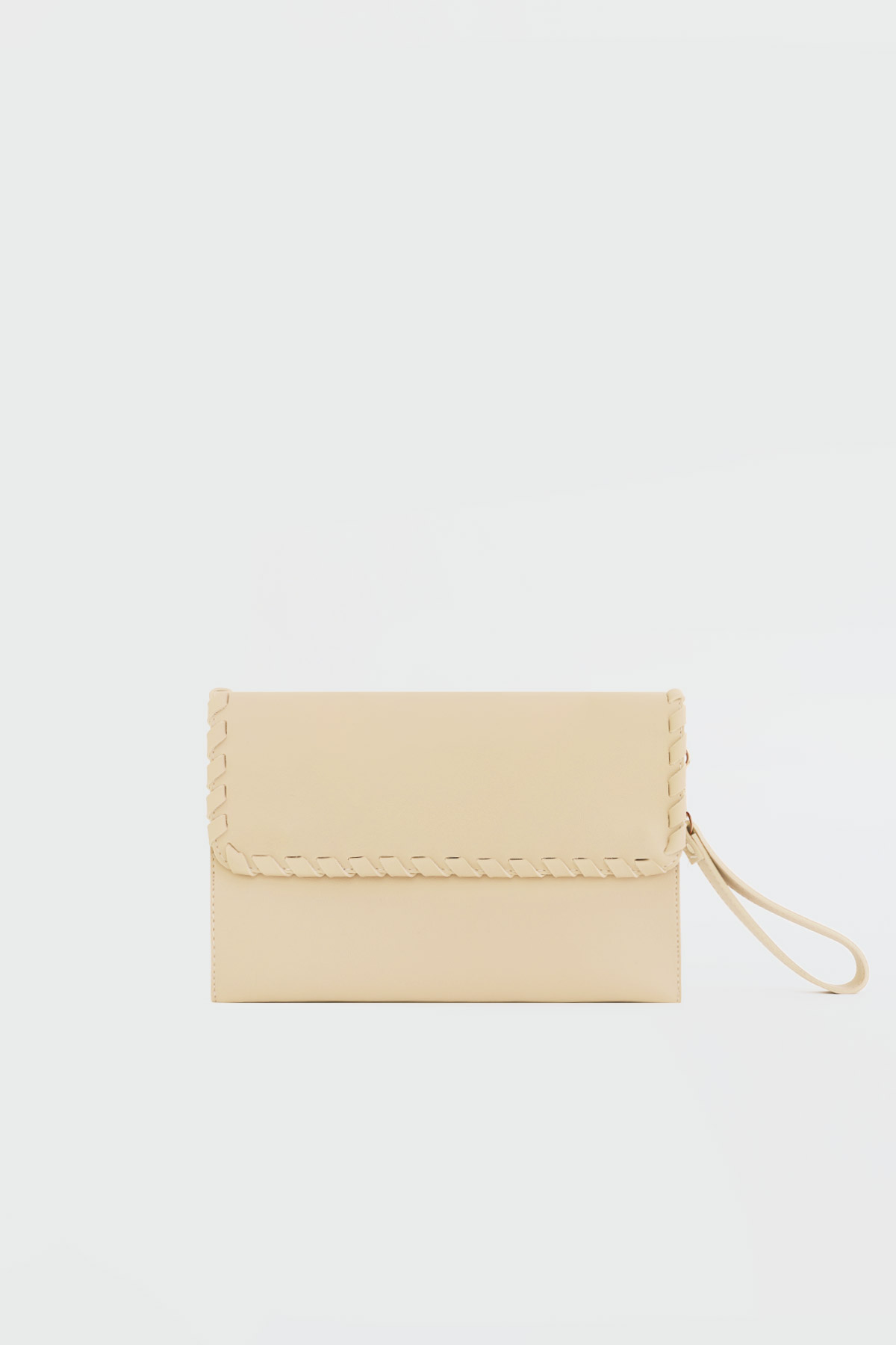 Opia Dikiş Detaylı Clutch Bej Kadın Çanta
