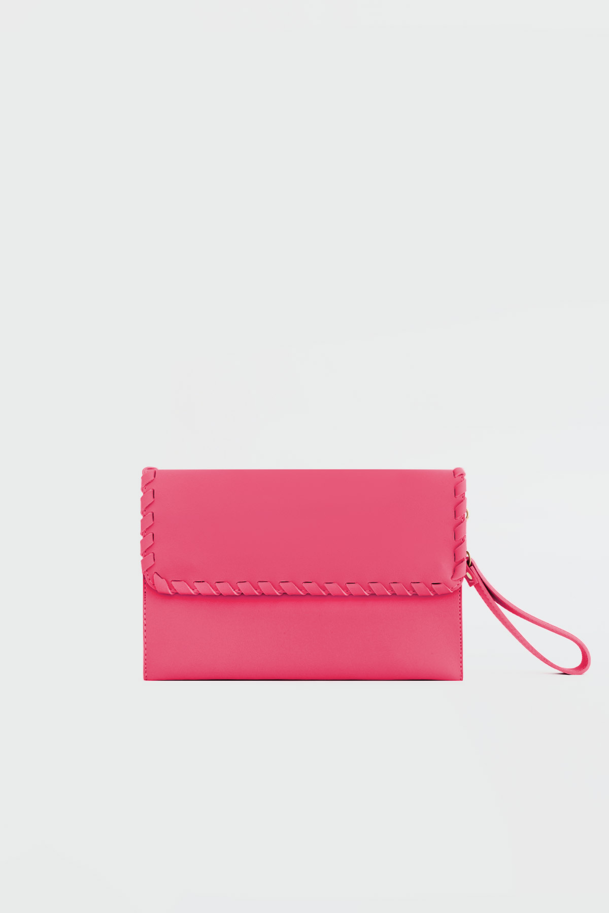 Opia Dikiş Detaylı Clutch Pembe Kadın Çanta