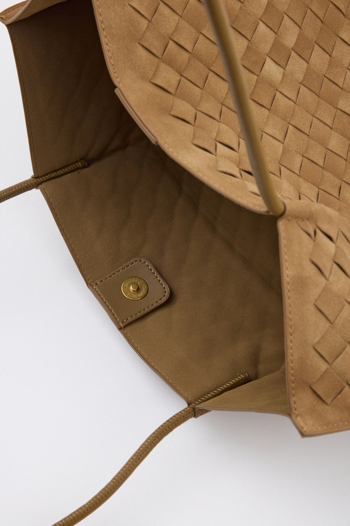 Örgü Desenli Camel Kadın Çanta