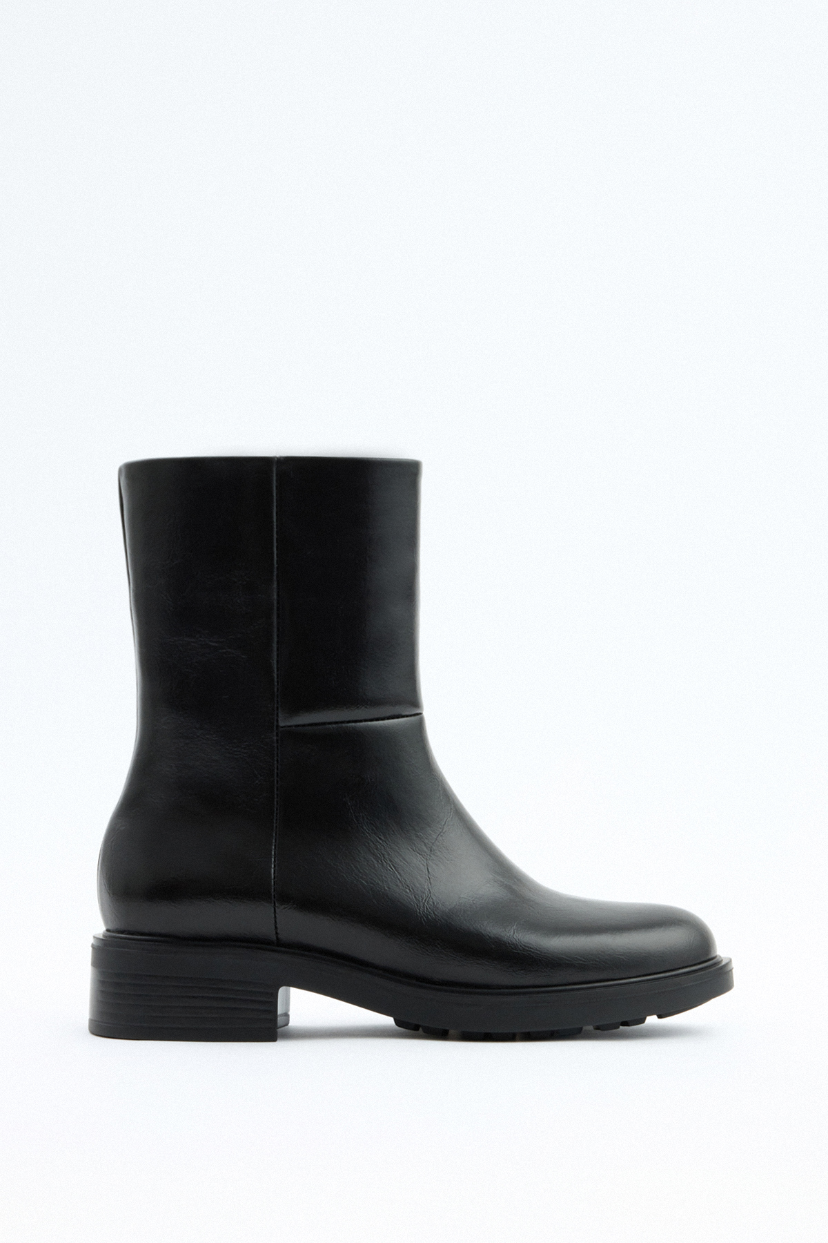 Oval Burun Midi Siyah Kadın Bot