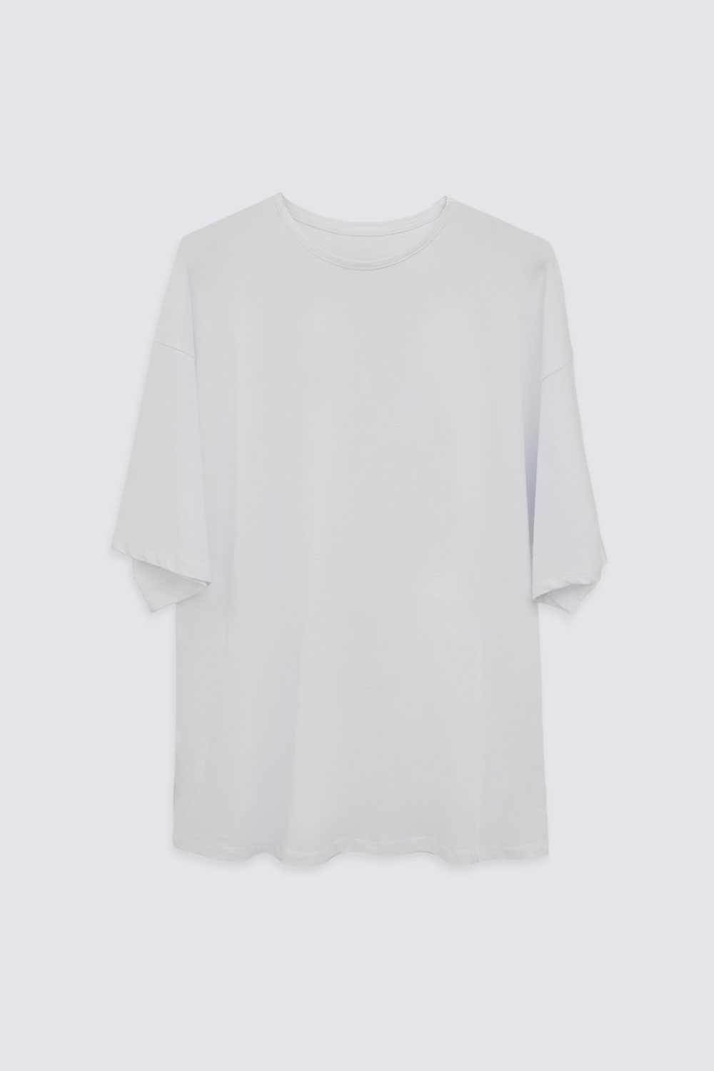 OVERSIZE Beyaz Kadın Basic Tişört