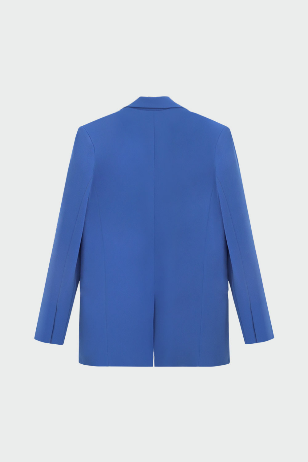 Oversize Tek Düğmeli Blazer Mavi Kadın Ceket