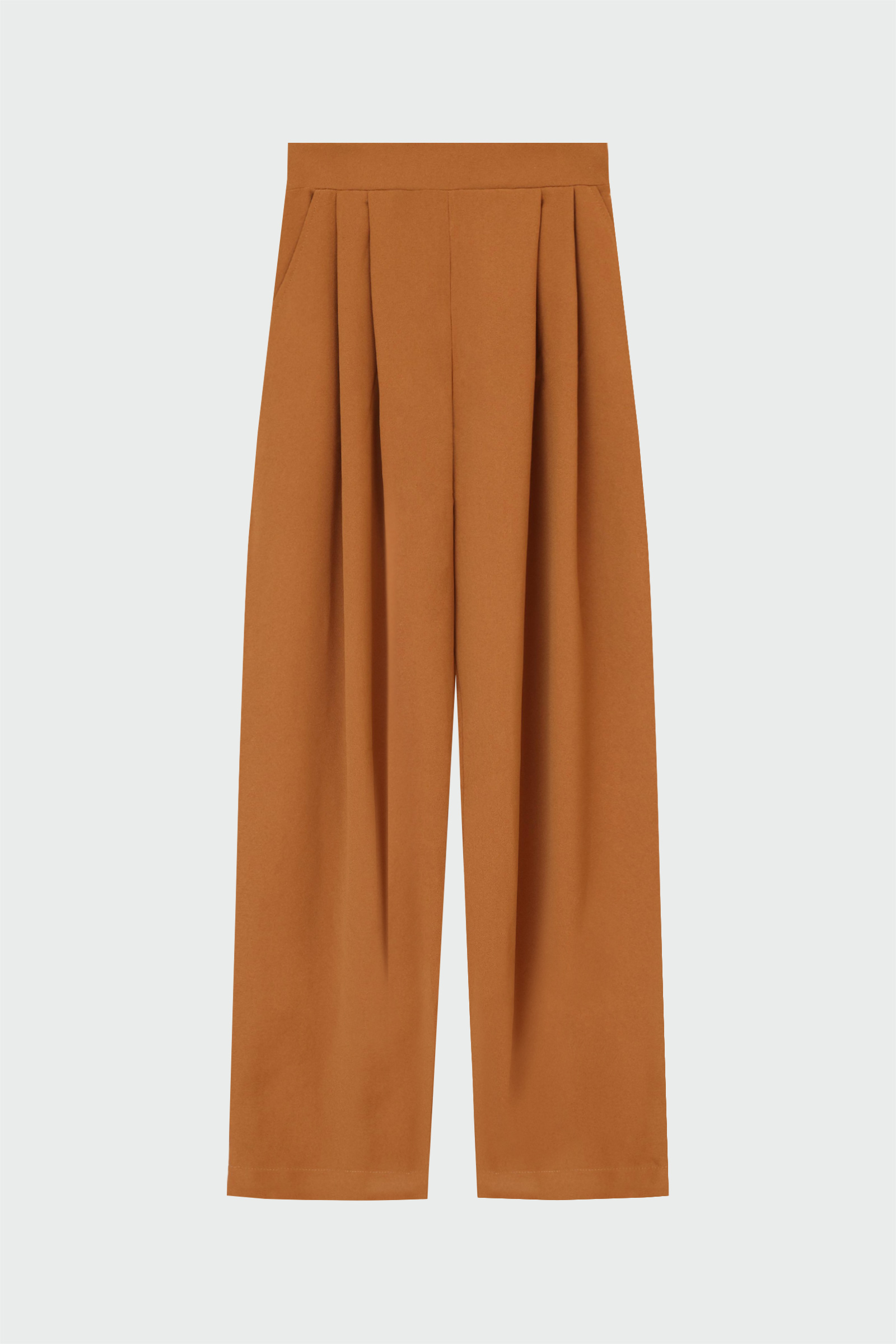 Belden Piliseli Palazzo Camel Kadın Pantolon