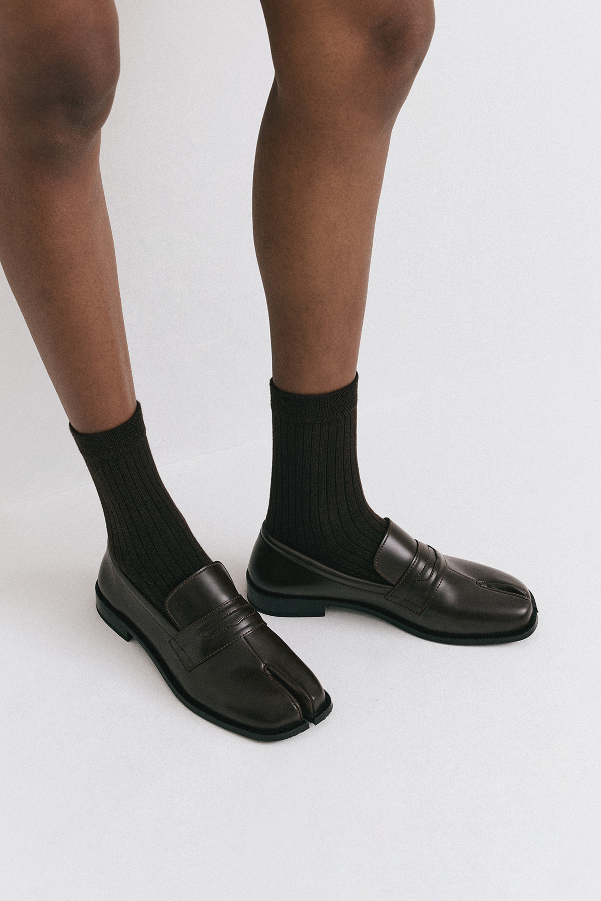 Parmak Arası Klasik Loafer Acı Kahve Kadın Loafer