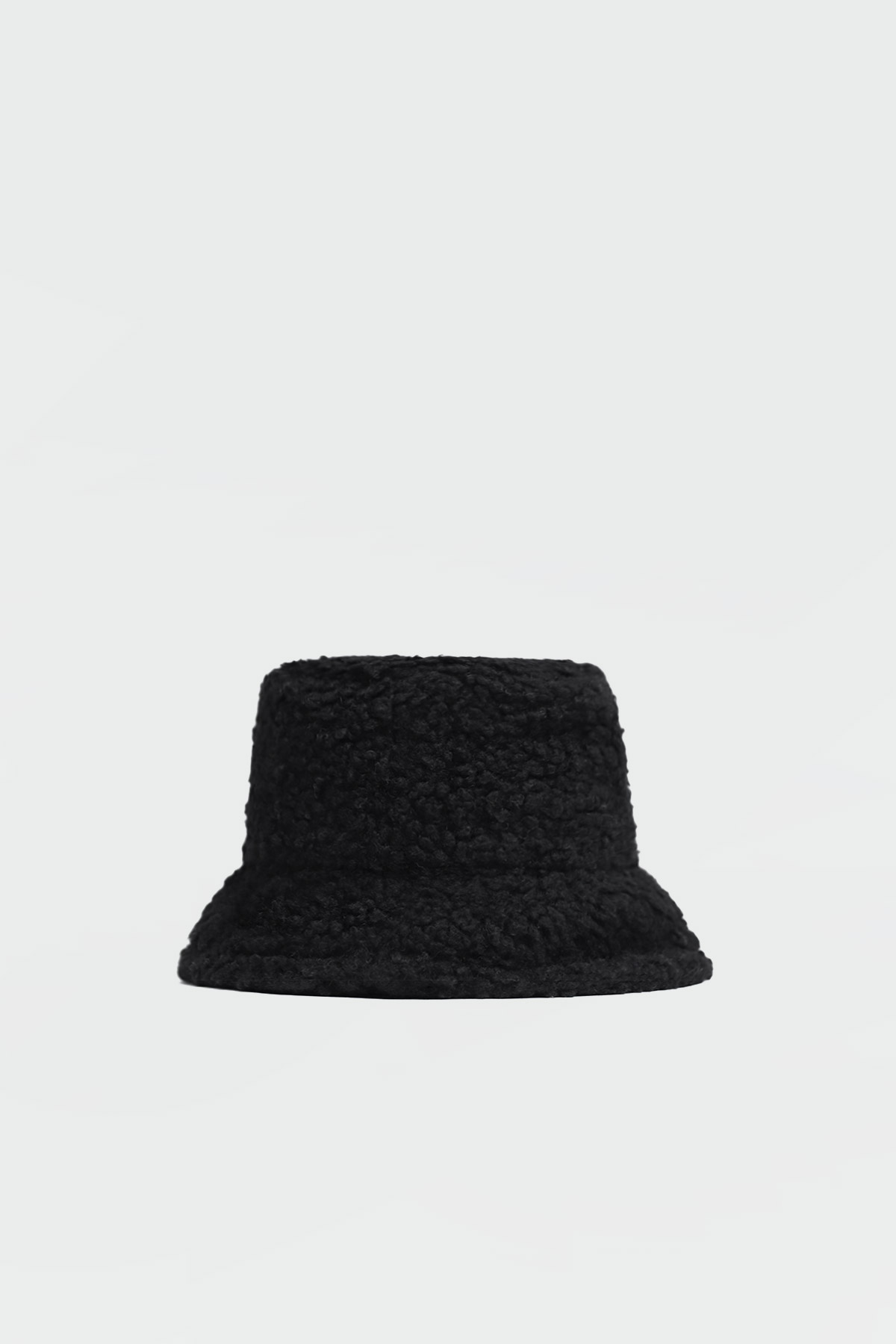 Kürk Görünümlü Bucket Siyah Kadın Şapka