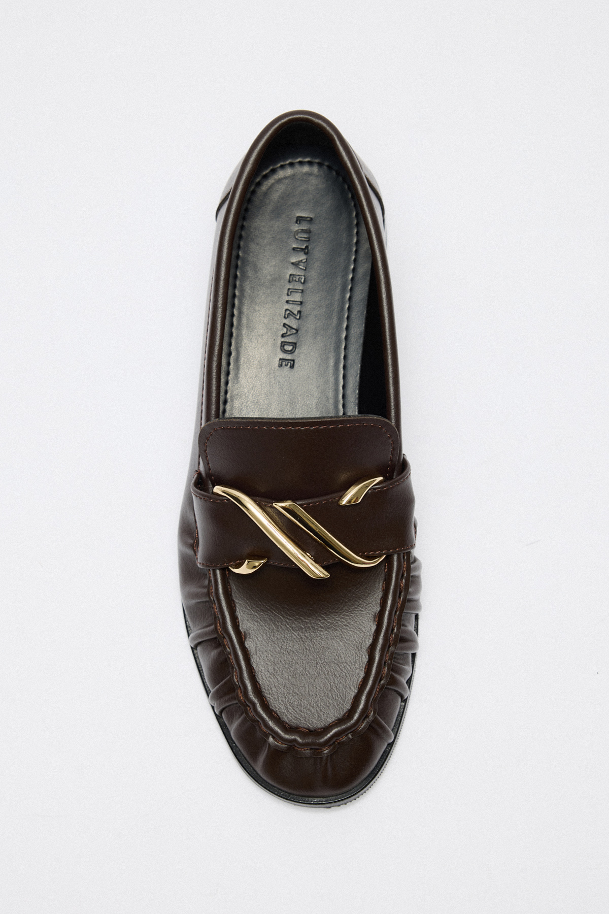 Sarmal Toka Detaylı Acı Kahve Kadın Loafer
