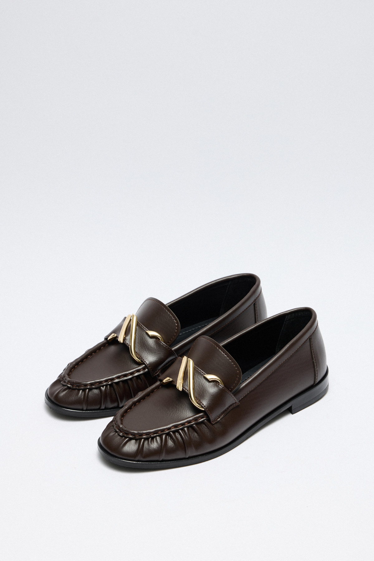 Sarmal Toka Detaylı Acı Kahve Kadın Loafer
