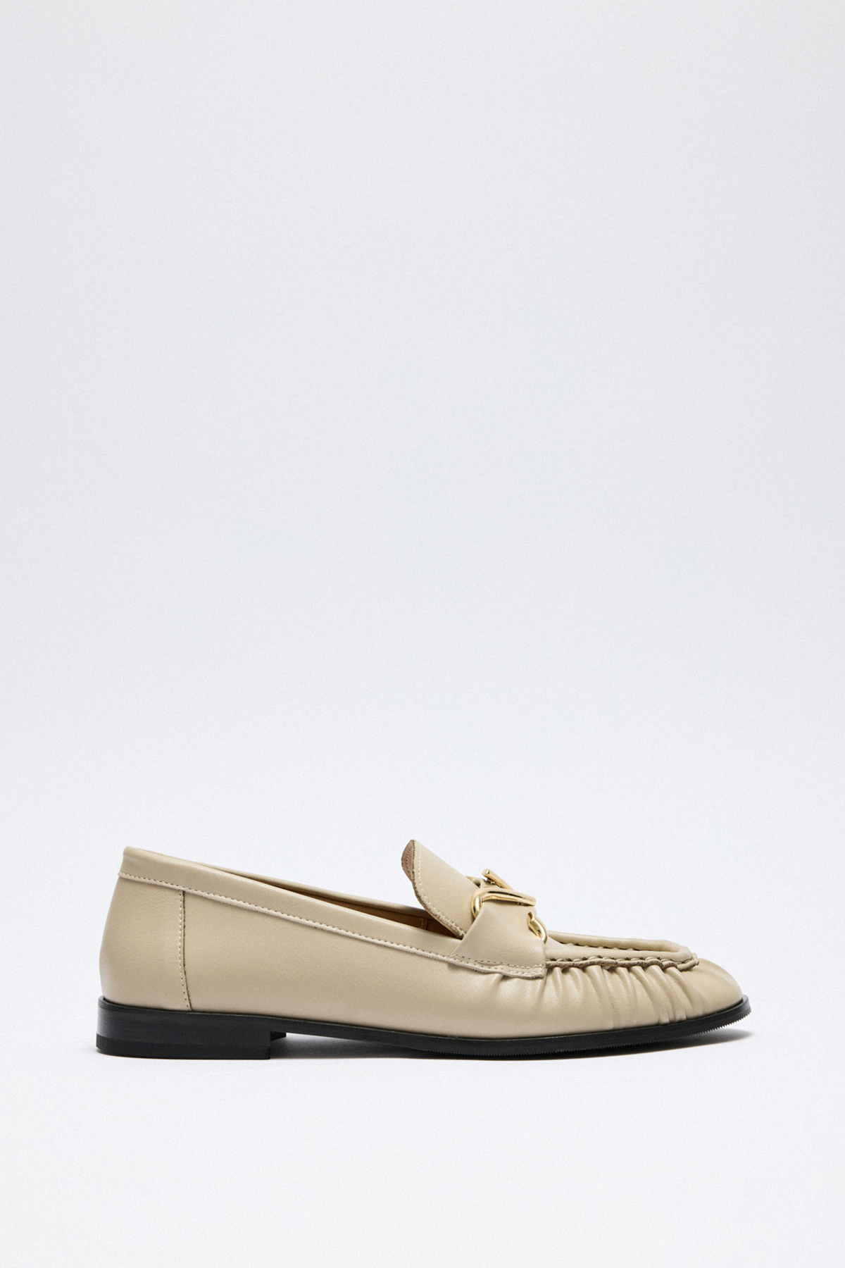 Sarmal Toka Detaylı Bej Kadın Loafer