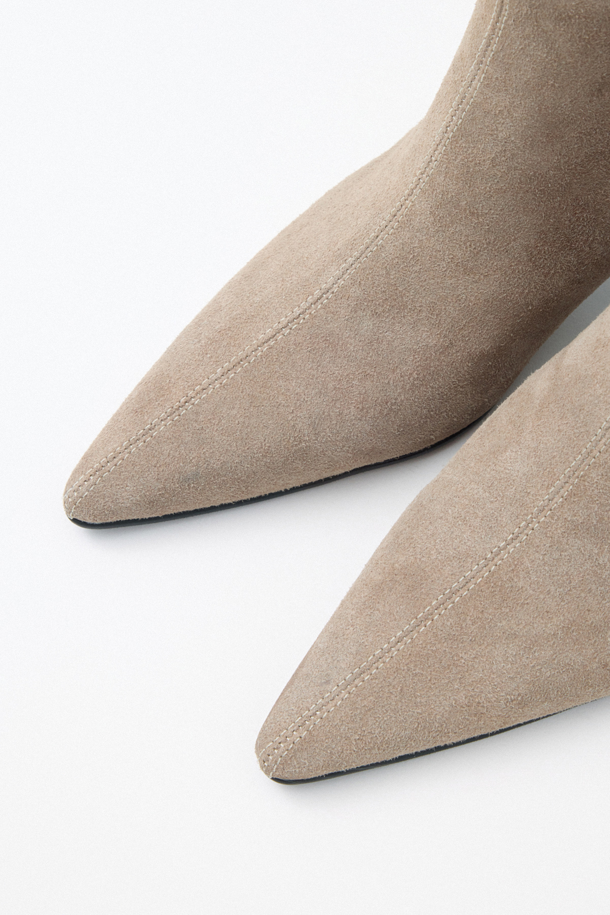 Sivri Burun Bilek Boy Vizon Süet Kadın Bot