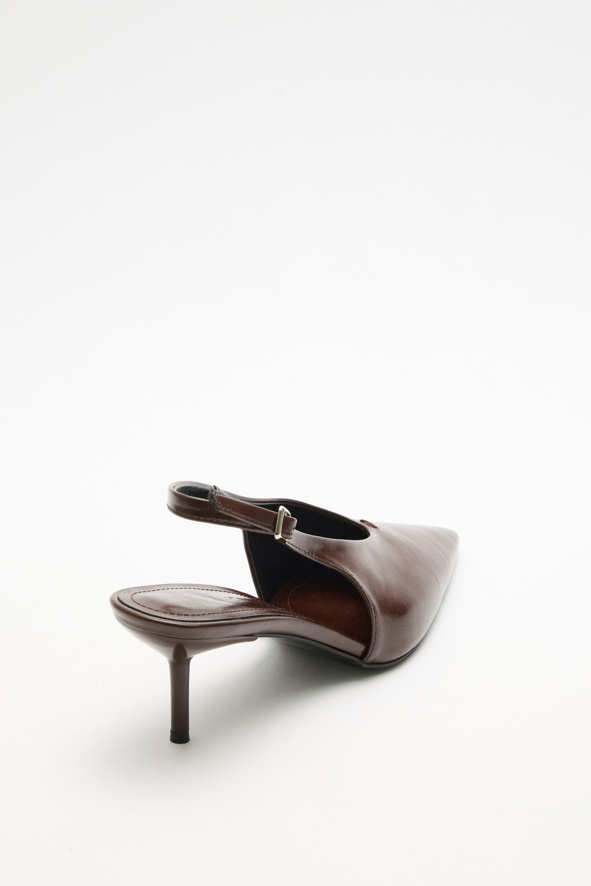 Sivri Burun Dekolteli Acı Kahve Kadın Topuklu