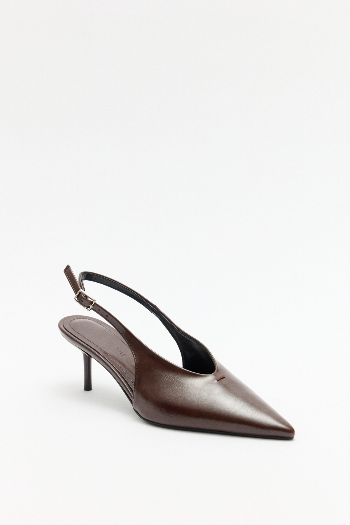 Sivri Burun Dekolteli Acı Kahve Kadın Topuklu