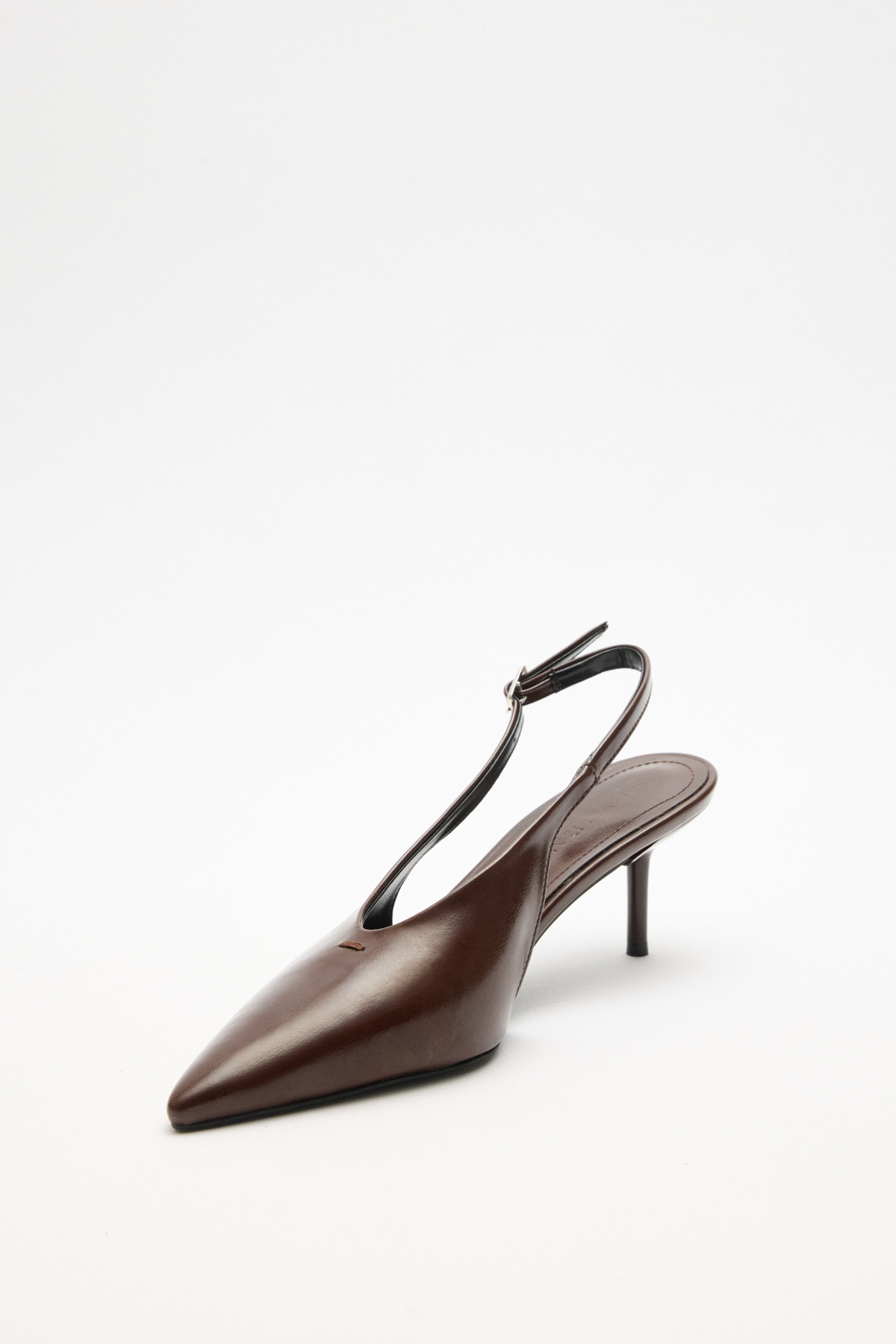 Sivri Burun Dekolteli Acı Kahve Kadın Topuklu