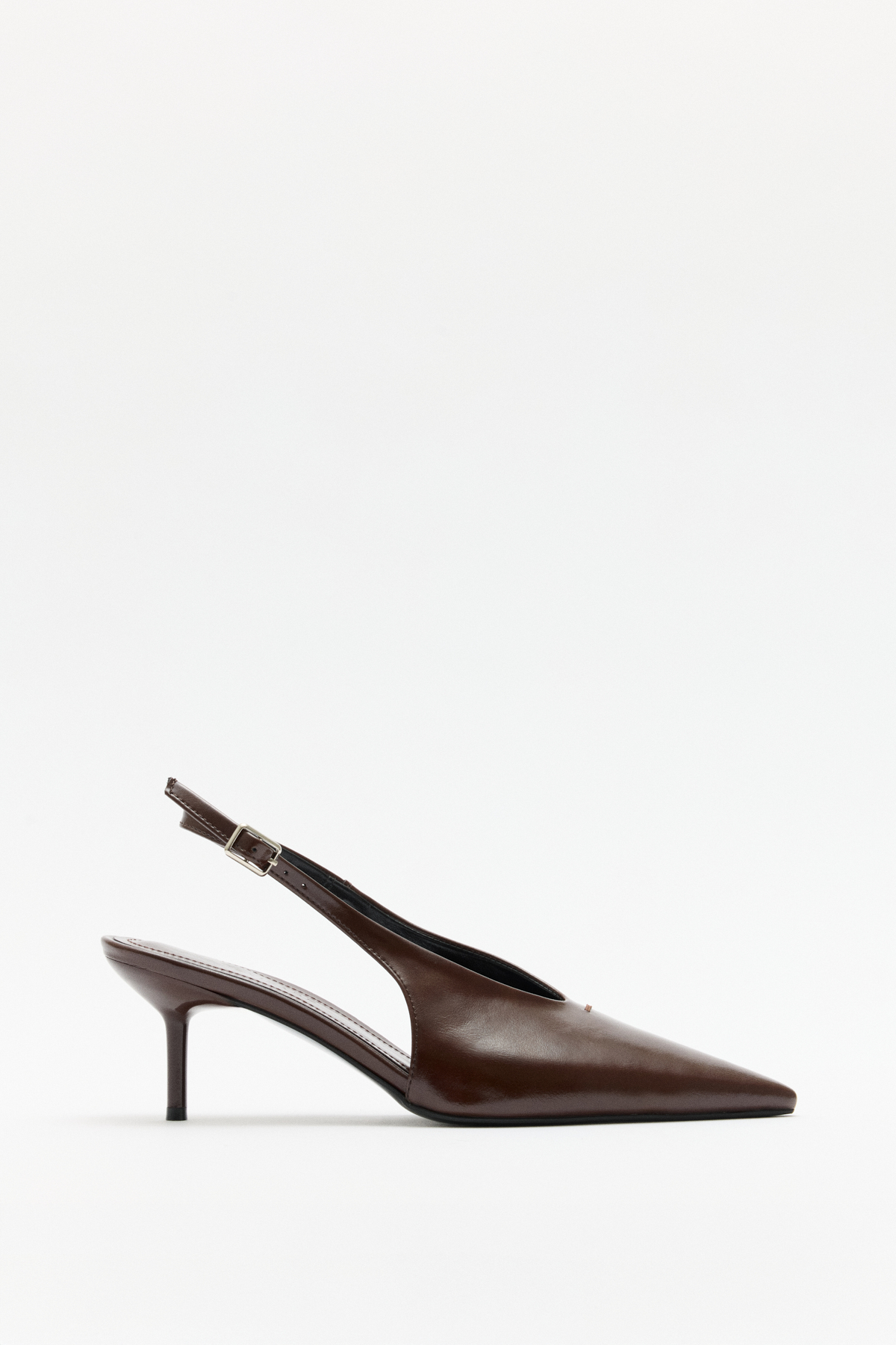 Sivri Burun Dekolteli Acı Kahve Kadın Topuklu